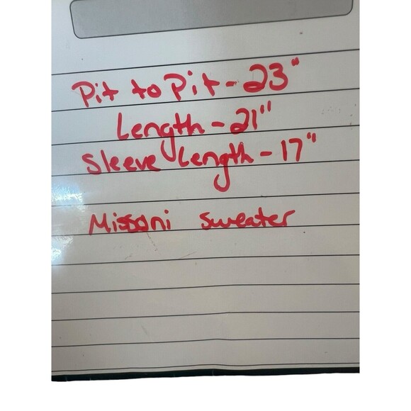 Vintage M Missoni Women’s Light Sweater Wool Blend, Sz 44 IT/ 8 US Italy Zig Zag - Picture 7 of 9